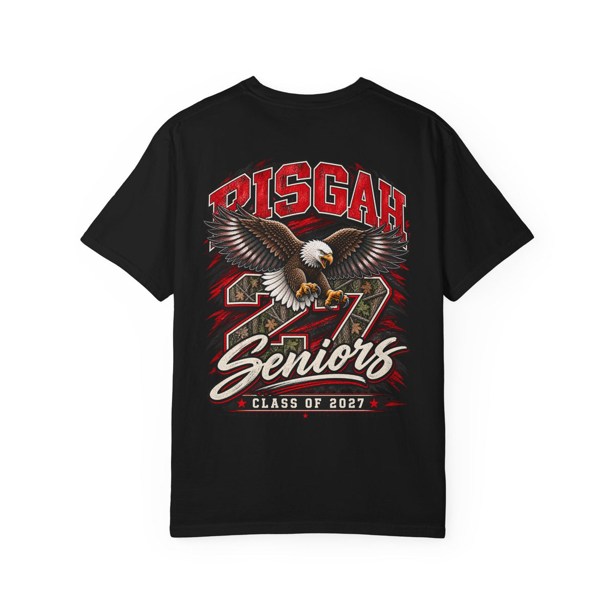 Pisgah Eagles Senior 2027 Camo Graphic Tee