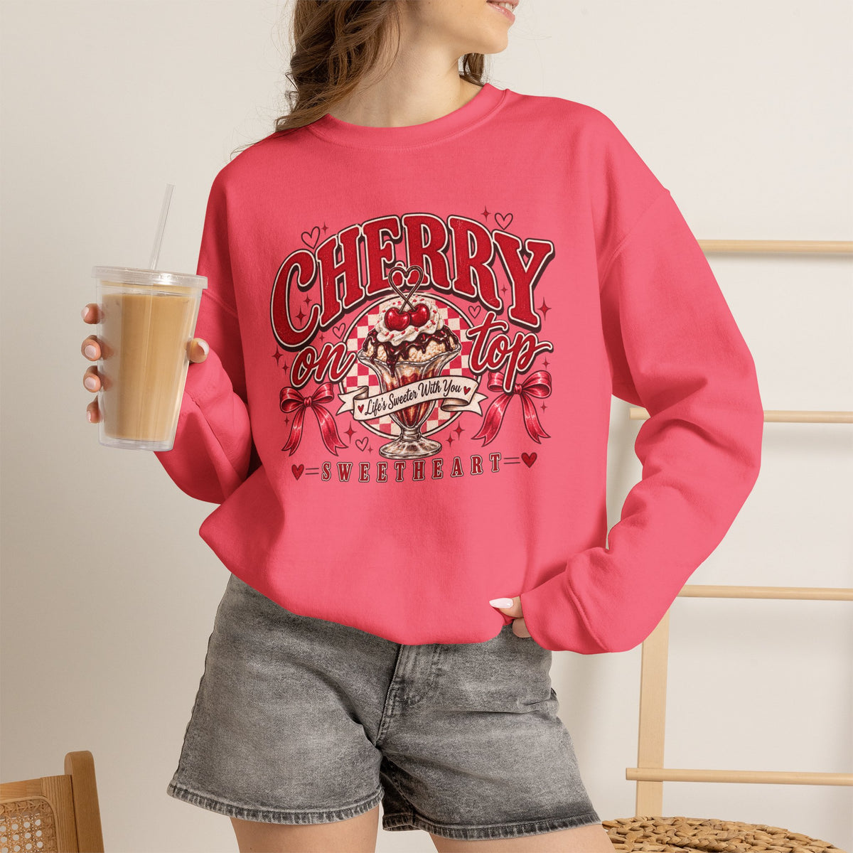 Cherry on Top Sweetheart Crewneck