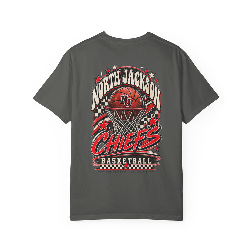 North Jackson Chiefs Retro Hoops Comfort Colors Tee