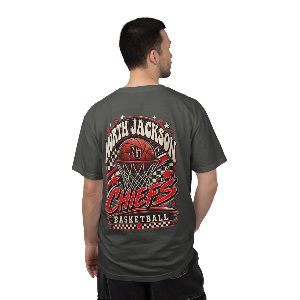 North Jackson Chiefs Retro Hoops Comfort Colors Tee