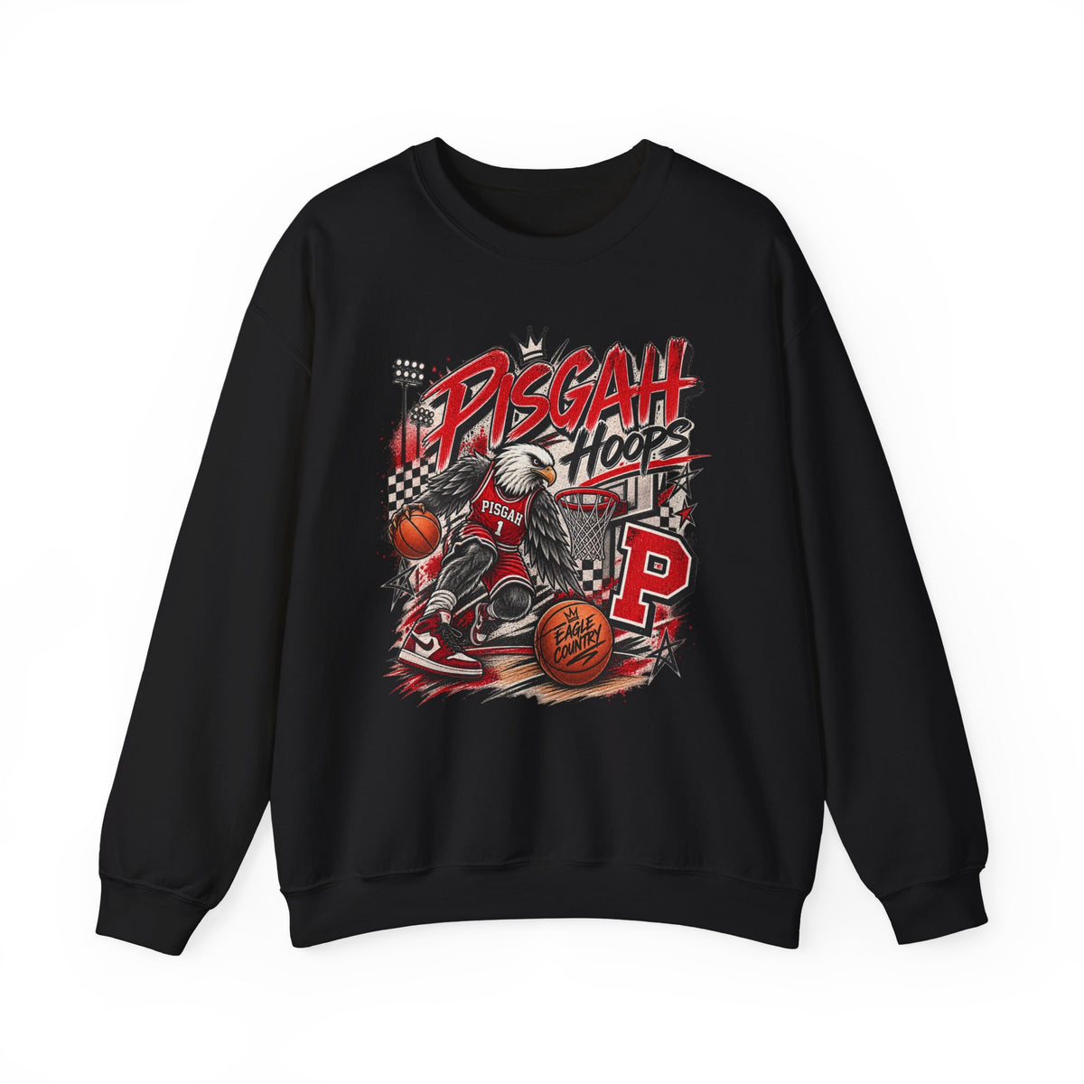 Pisgah Hoops Retro Basketball Crewneck