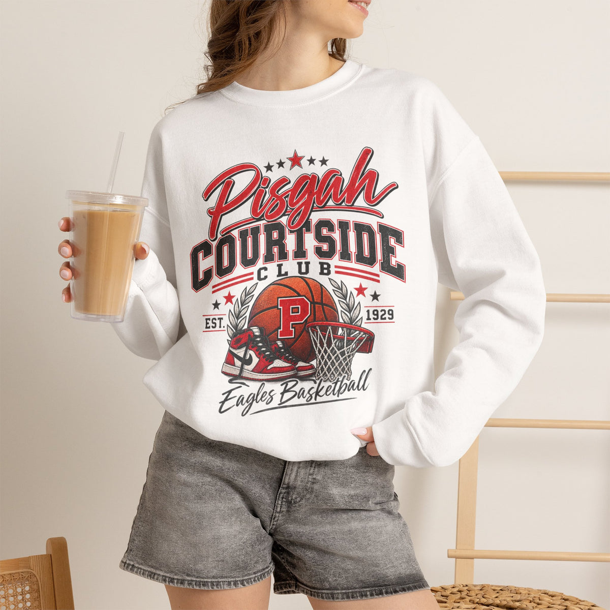 Pisgah Courtside Club Basketball Crewneck