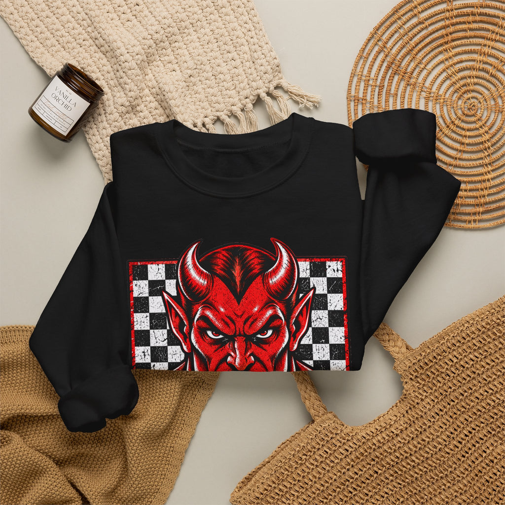 Vintage Red Devils Checkerboard Crewneck Sweatshirt