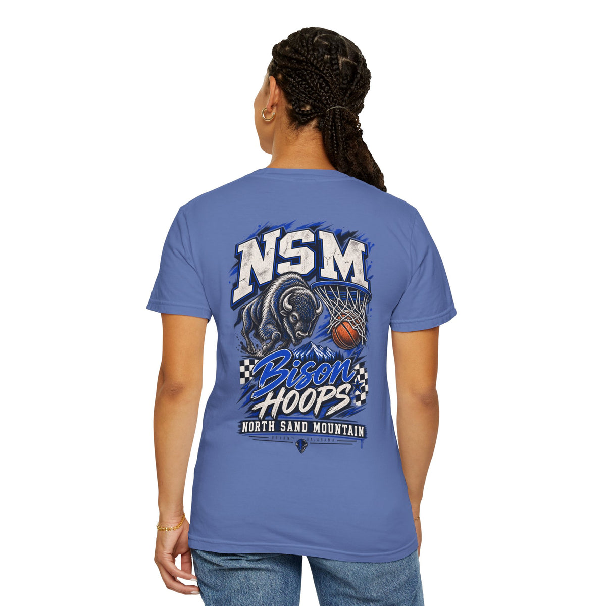 NSM Bison Hoops Front & Back Tee