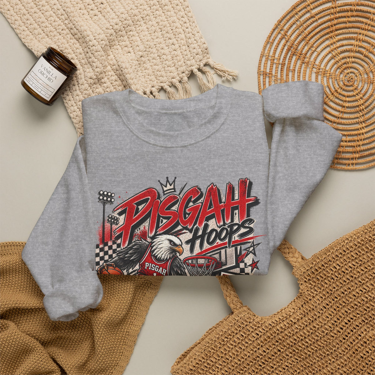 Pisgah Hoops Retro Basketball Crewneck