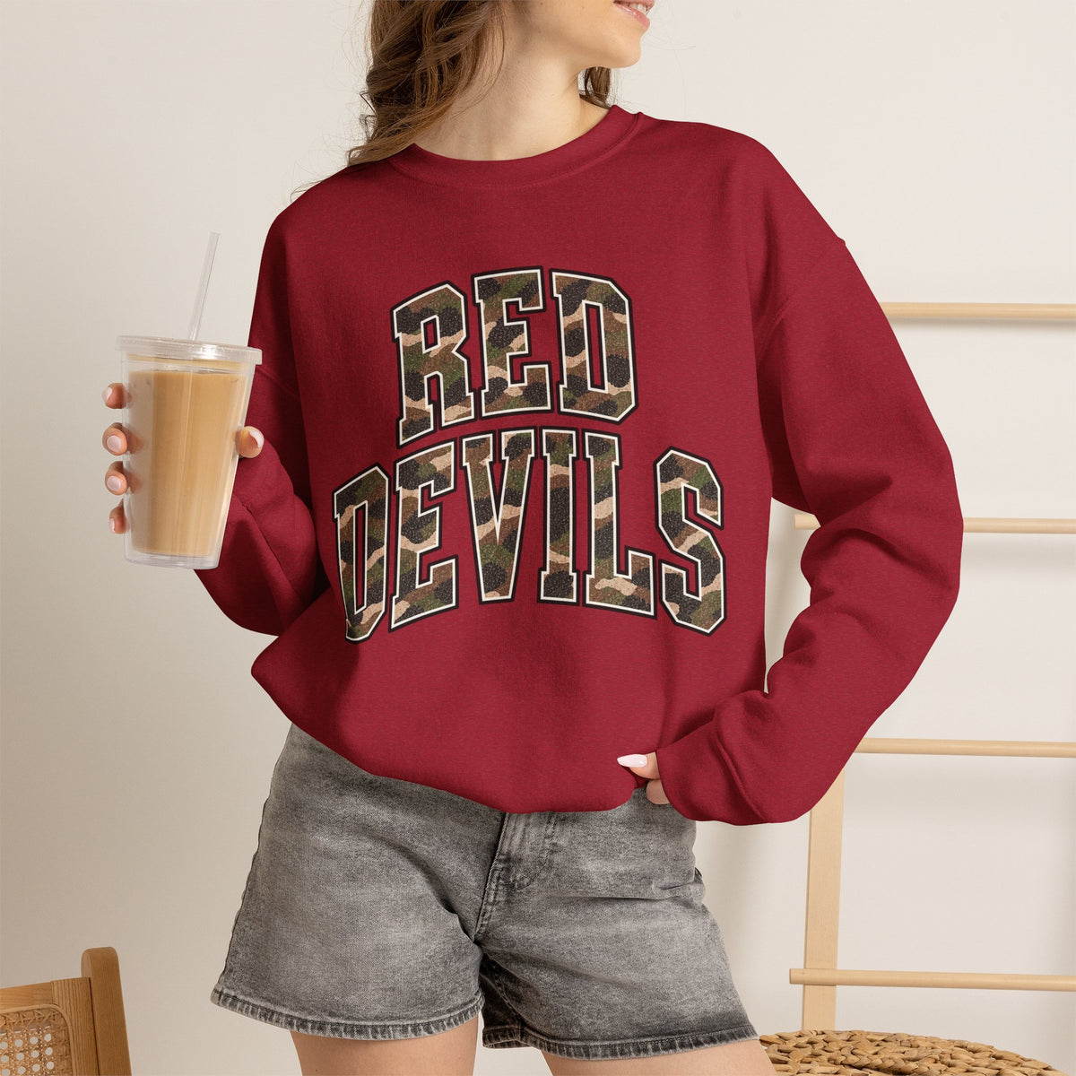 Red Devils Vintage Camo Crewneck Sweatshirt