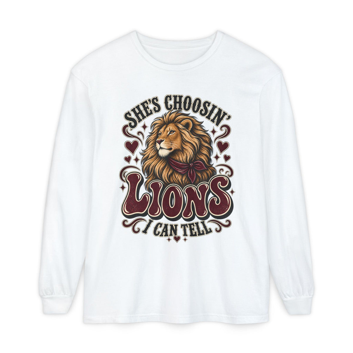 She’s Choosin’ Lions, I Can Tell Vintage Long-Sleeve Tee