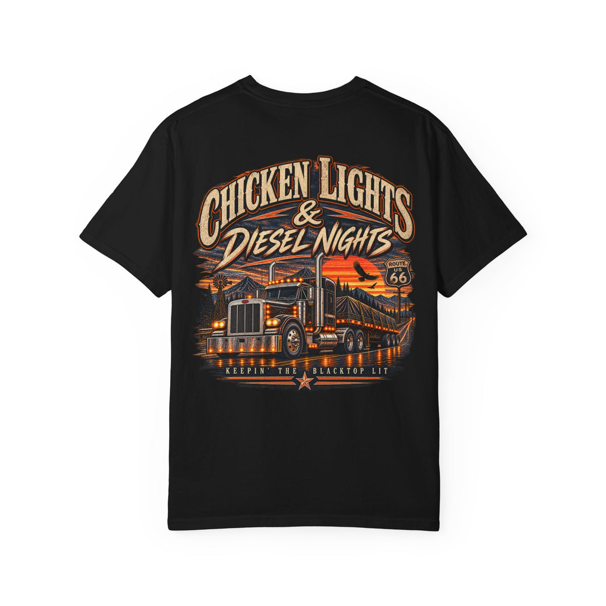 Chicken Lights & Diesel Nights Vintage Trucking Tee