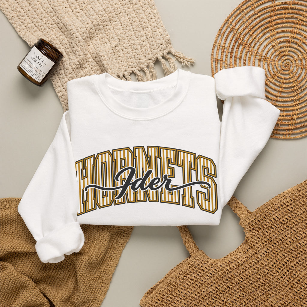 Ider Pinstripe Hornets Crewneck