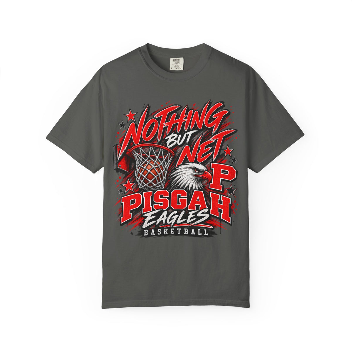 Pisgah Eagles Nothing But Net Basketball Graphic Tee