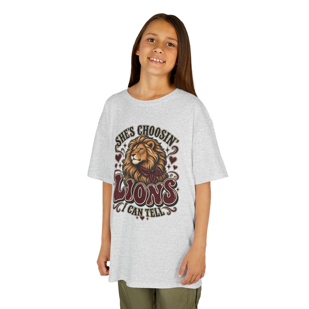 Youth She’s Choosin’ Lions, I Can Tell Vintage Graphic Tee
