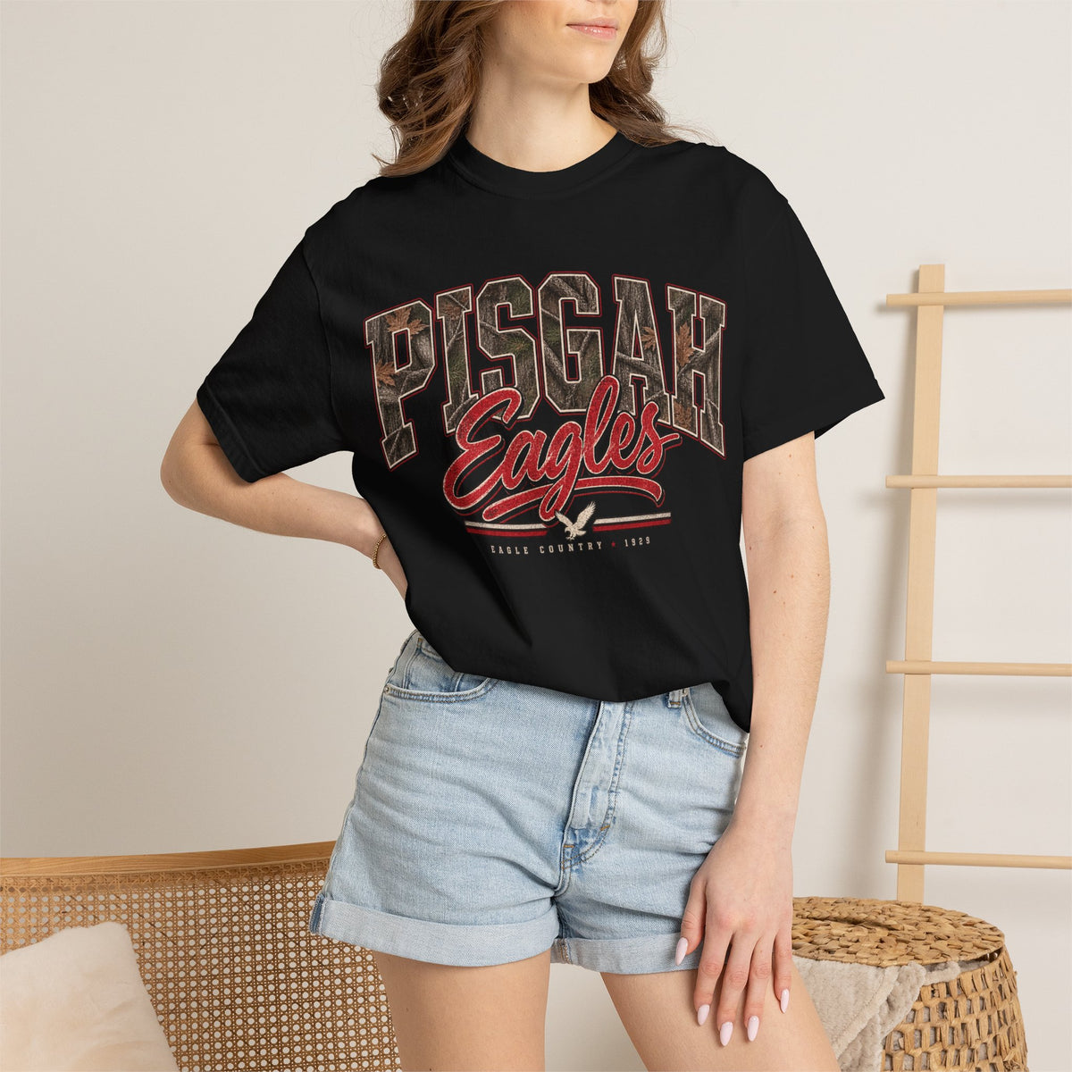 Pisgah Eagles Camo Country Graphic Tee