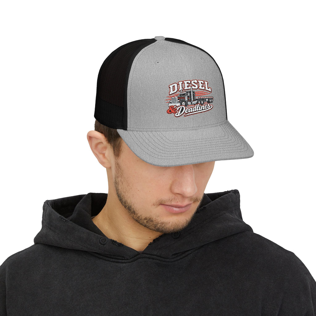 Diesel & Deadlines Flatbed Richardson 112 Trucker Hat