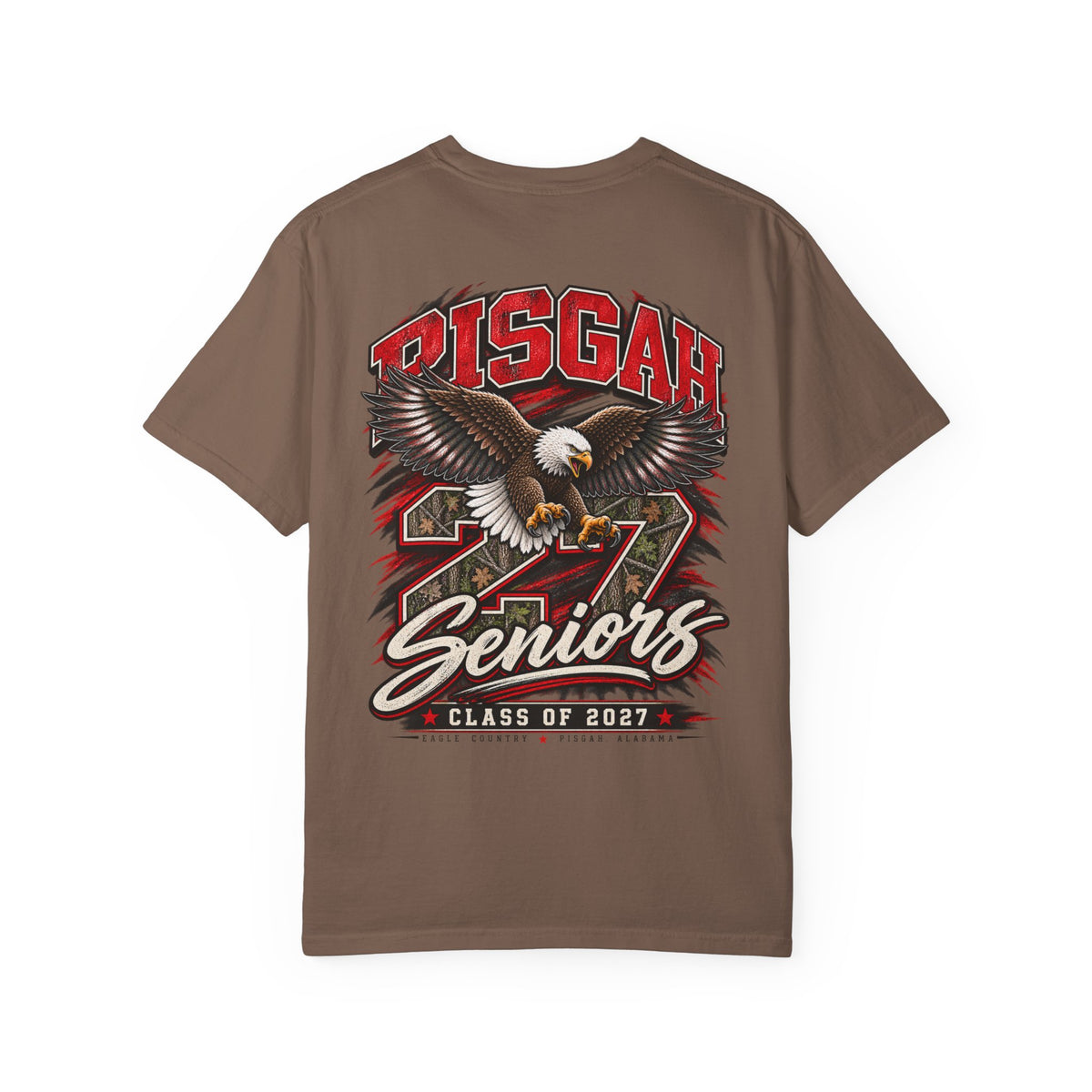 Pisgah Eagles Senior 2027 Camo Graphic Tee