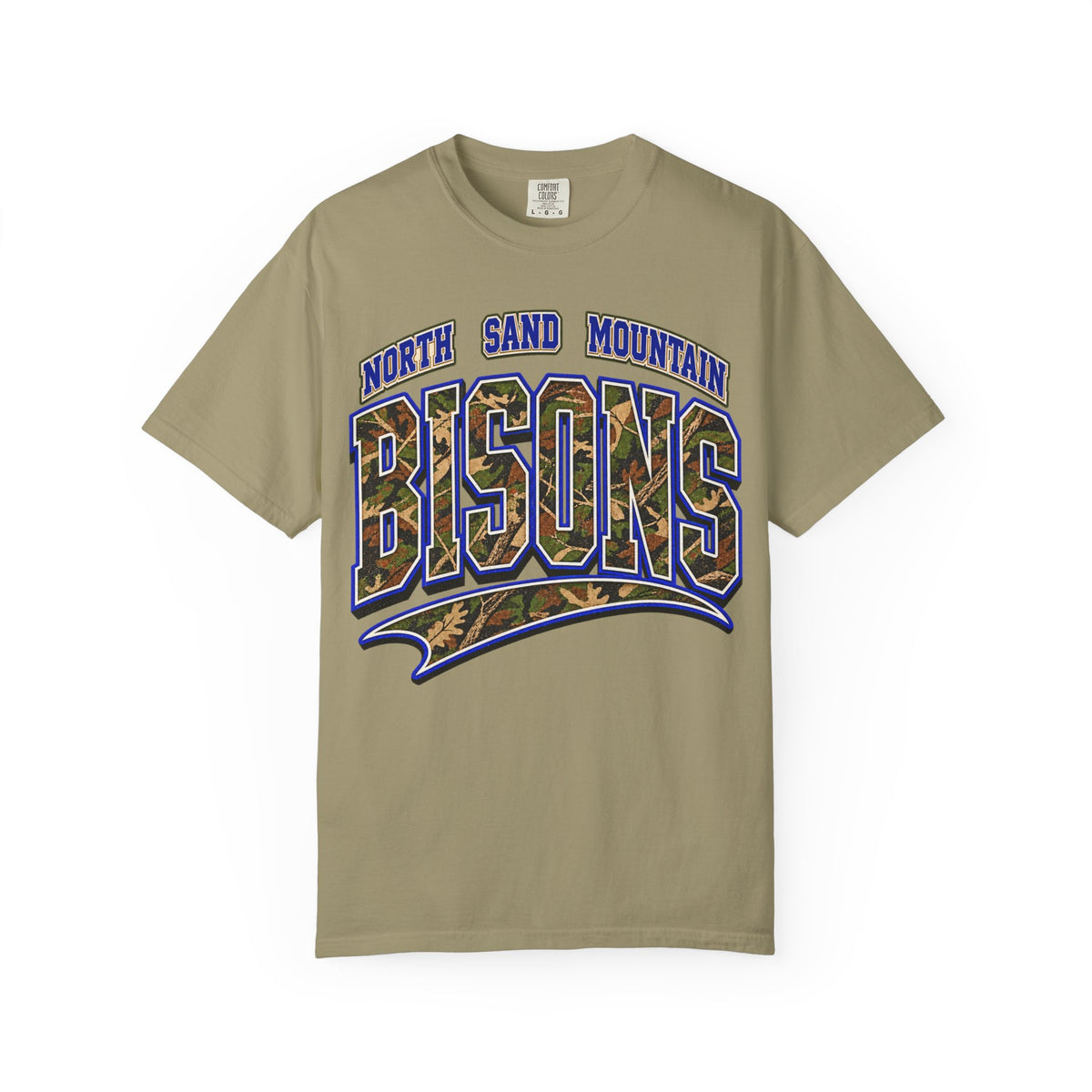 North Sand Mountain Camo Bisons Comfort Colors Tee