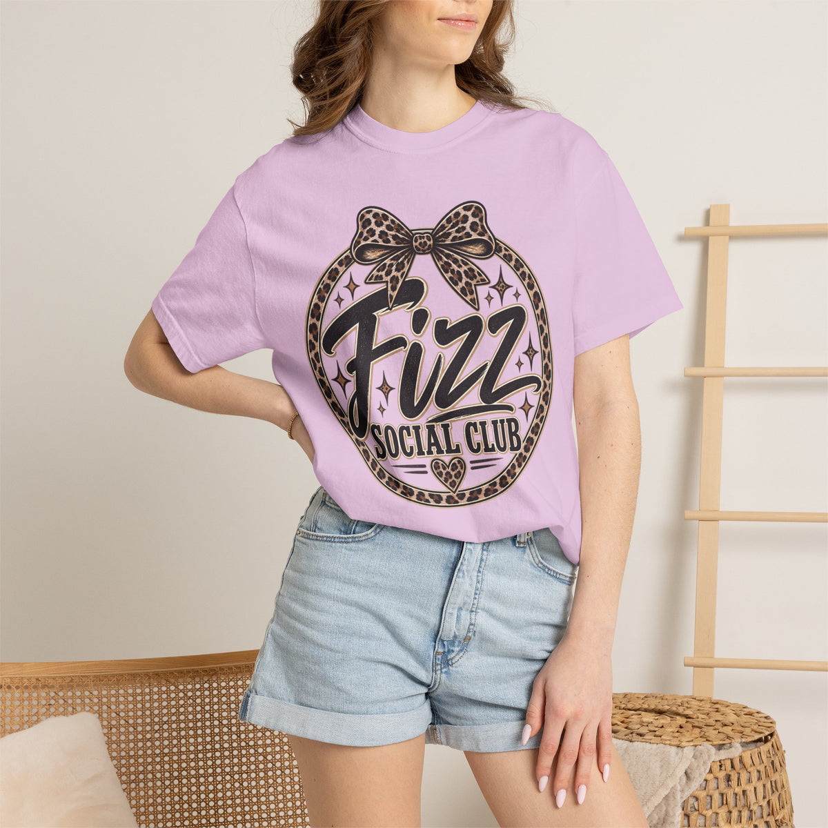 Fizz Social Club Vintage Leopard Graphic Tee