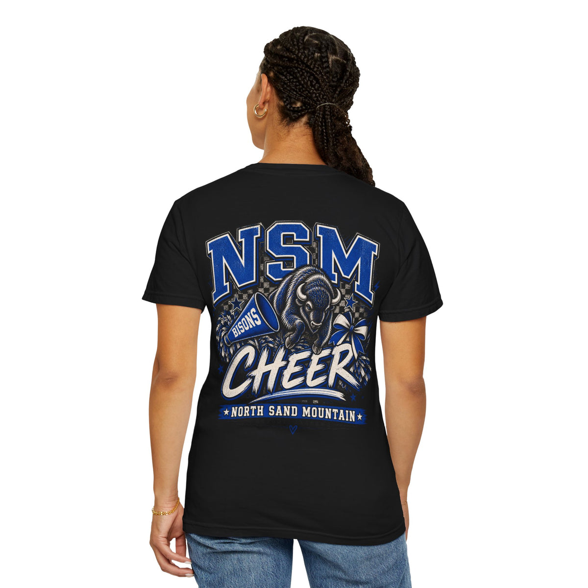 NSM Bison Cheer Front & Back Tee