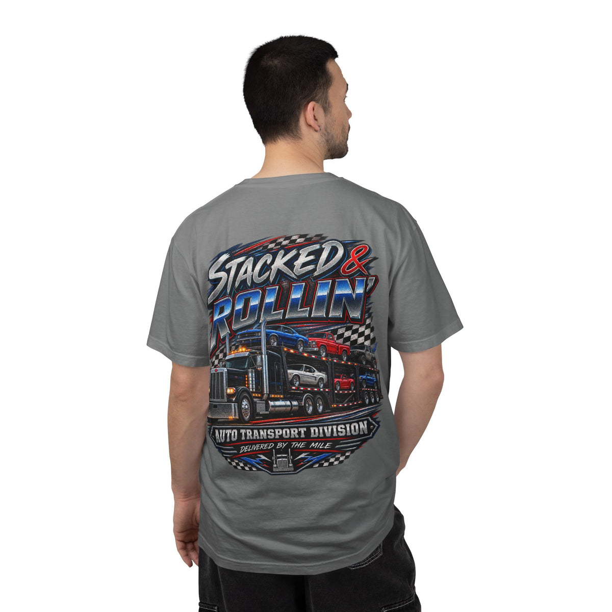 Stacked & Rollin’ Auto Transport Tee