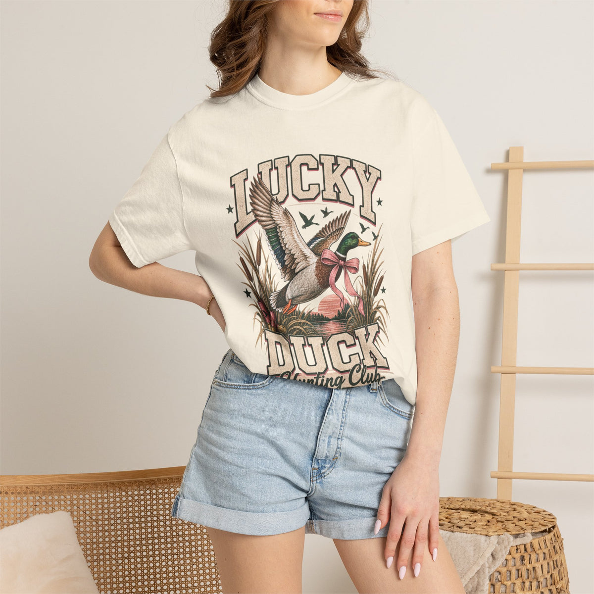 Lucky Duck Hunting Club Ladies Tee