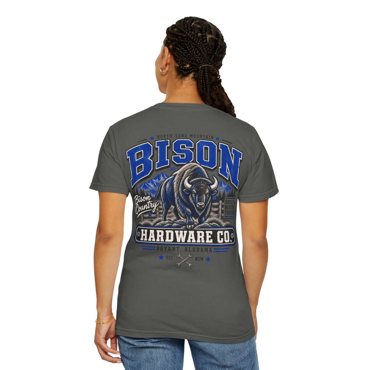 NSM Bison Hardware Co. Front & Back Tee