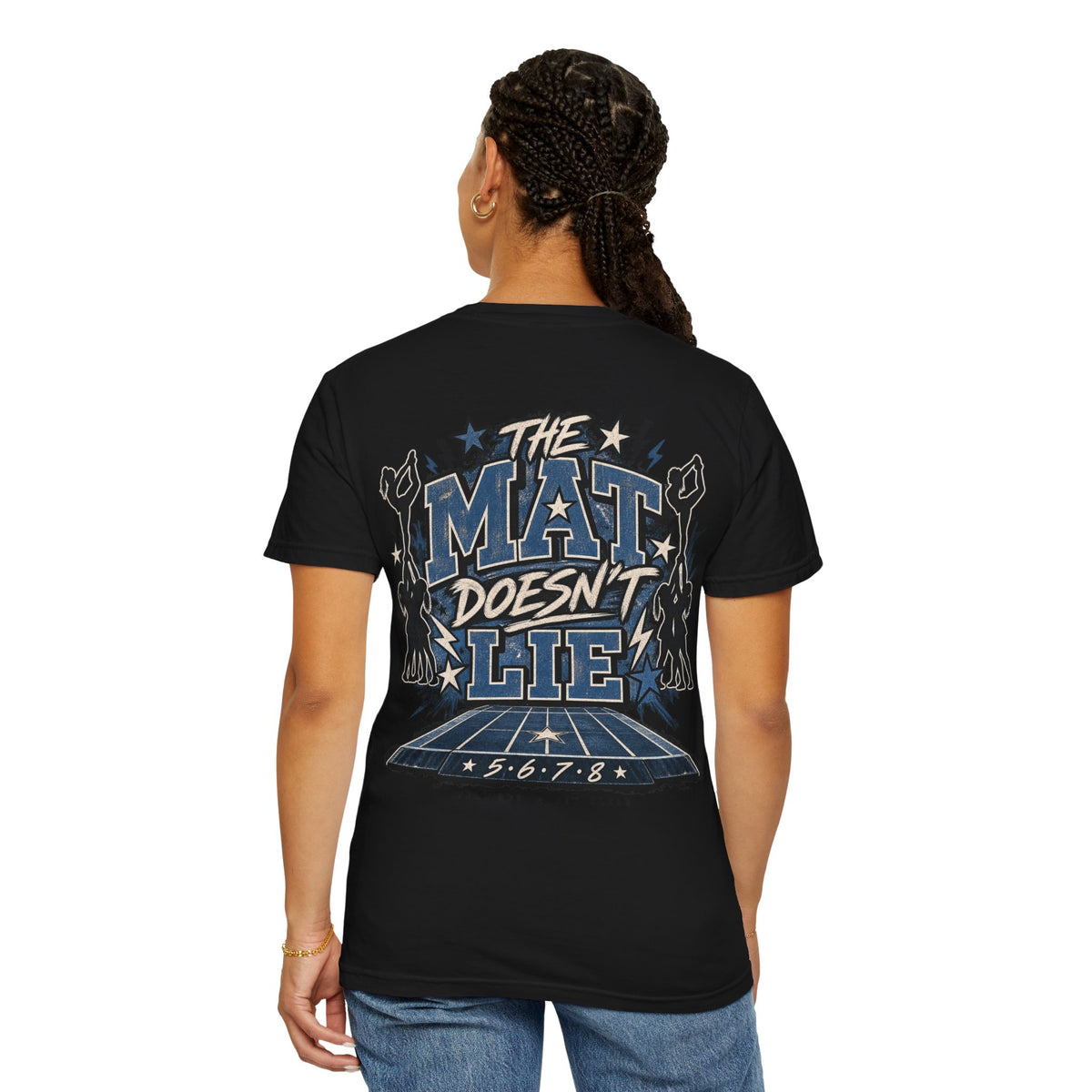 The Mat Doesn’t Lie Cheer Tee